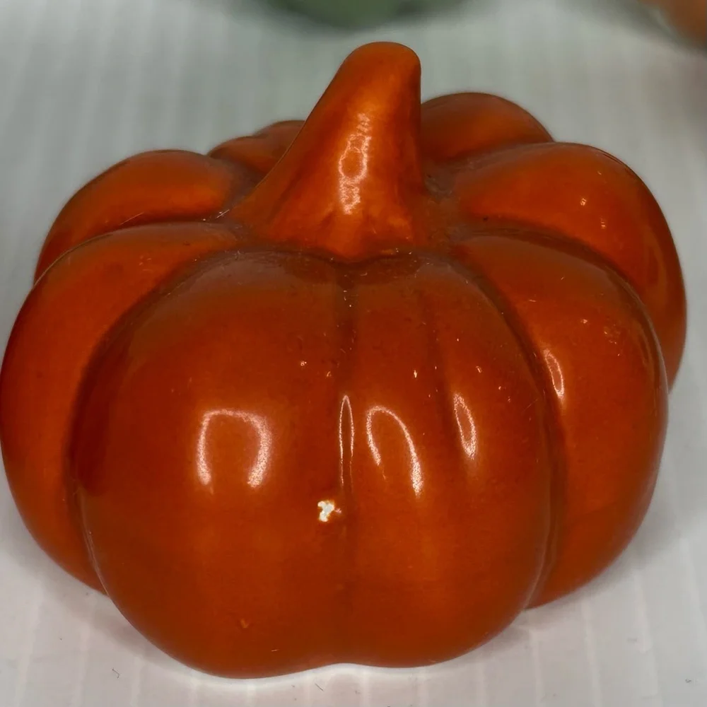 Lot of 9 Mini Ceramic Pumpkins Fall Harvest Thanksgiving Table Decor From Target